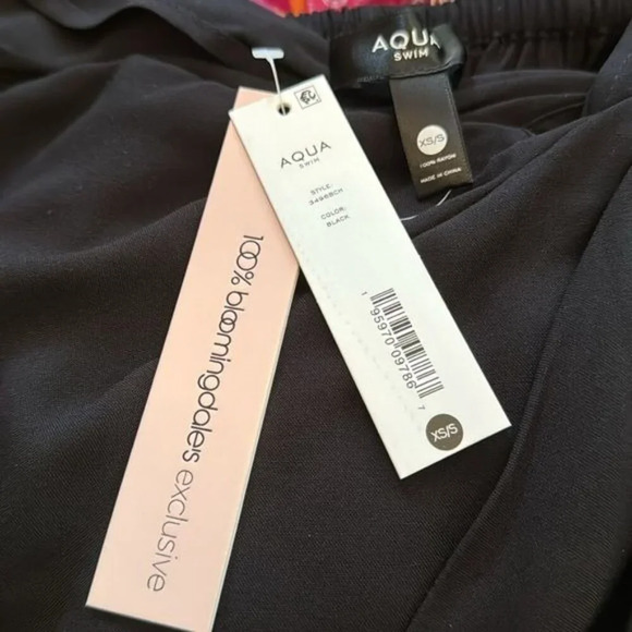 Aqua Swim Womens Black Sarong Beachwear Skirt Cover Up Size XS/S NWT - Picture 6 of 8